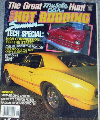 POPULAR HOT RODDING 1988 AUG - BOSS, MICKEY THOMPSON, AFX